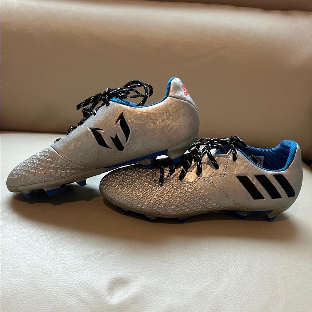 adidas Kids Silver and Black Sneakers